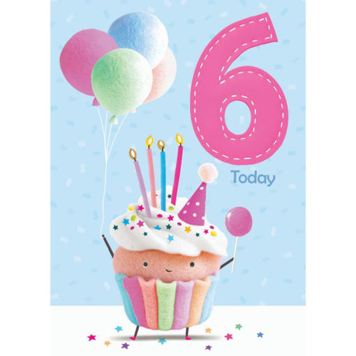 Picture of 6 TODAY BIRTHDAY CARD CUPCAKE